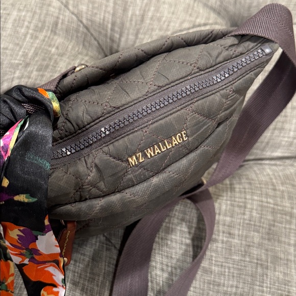 MZ Wallace Bag Metro Gray Quilted Crossbody Bag - Picture 9 of 17